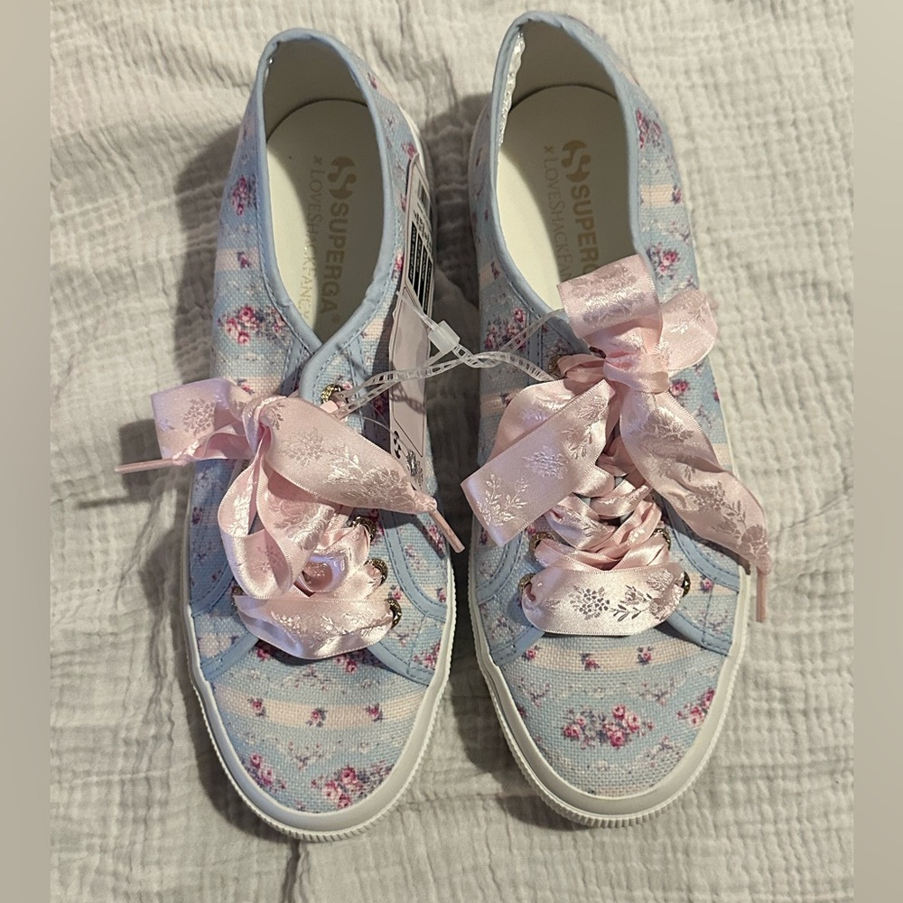 Superga x LoveShackFancy 2750 ‘Cool Winter Jam’ Floral Sneakers - Picture 6 of 15
